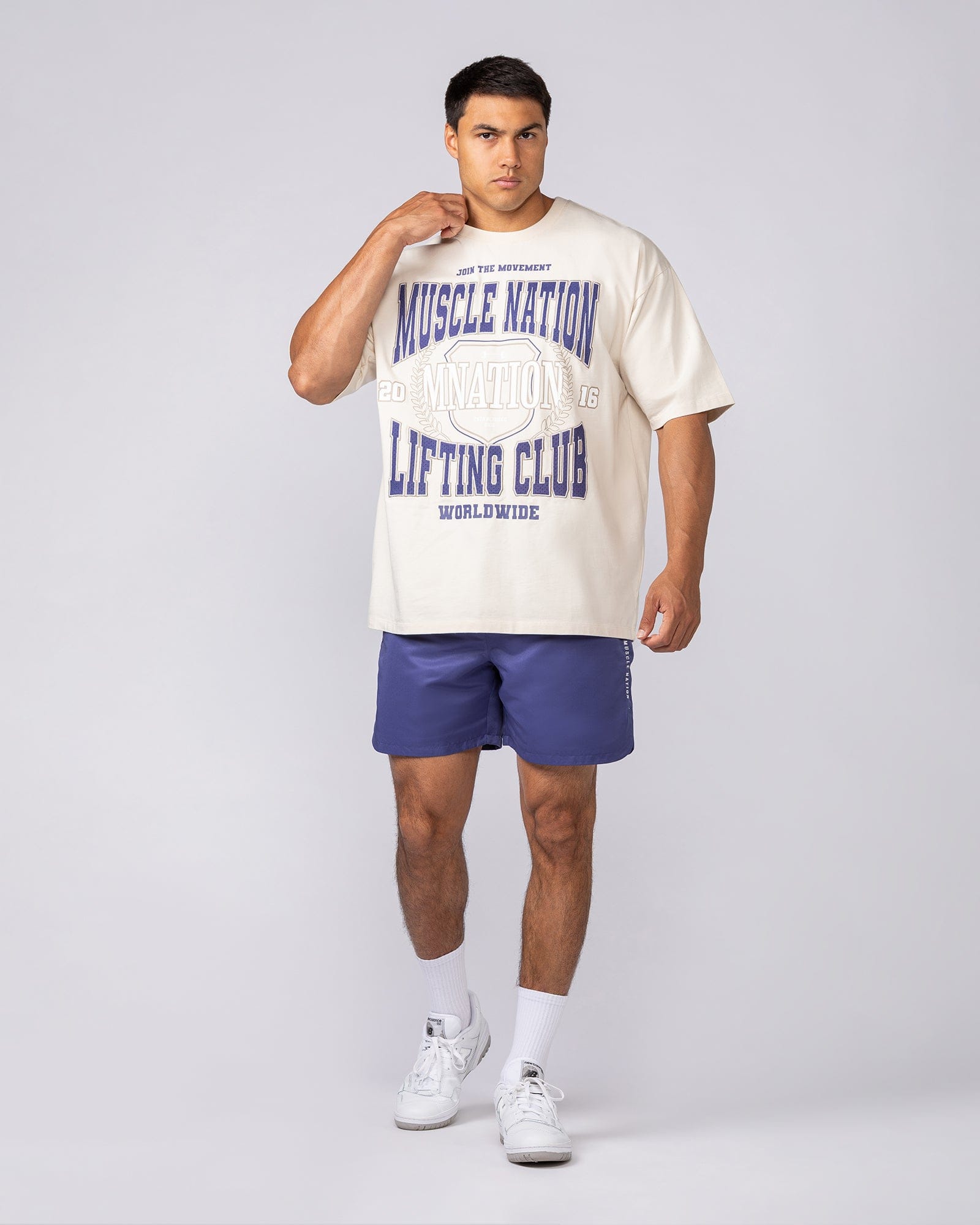 Lifting Club Pump Cover in Dew - Muscle Nation men's gym tee, view 6