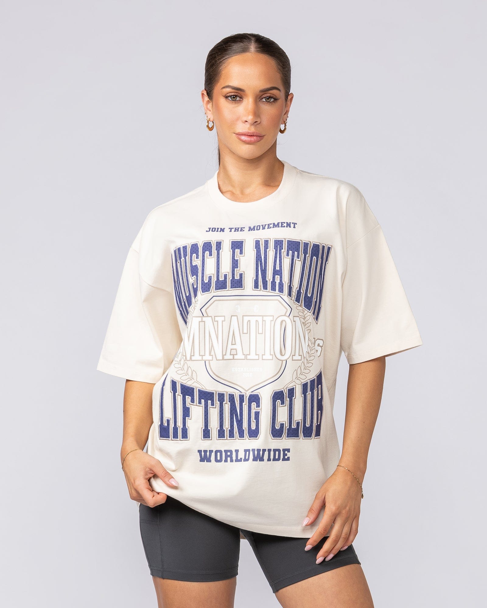 Lifting Club Pump Cover in Dew - Muscle Nation men's gym tee, view 7 | WOMENS-1