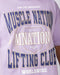 Lifting Club Pump Cover in Lavender - Muscle Nation men's gym tee, view 3