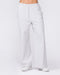 Loopback Straight Leg Trackies Snow Grey Marl - Muscle Nation women's trackpants, view 4