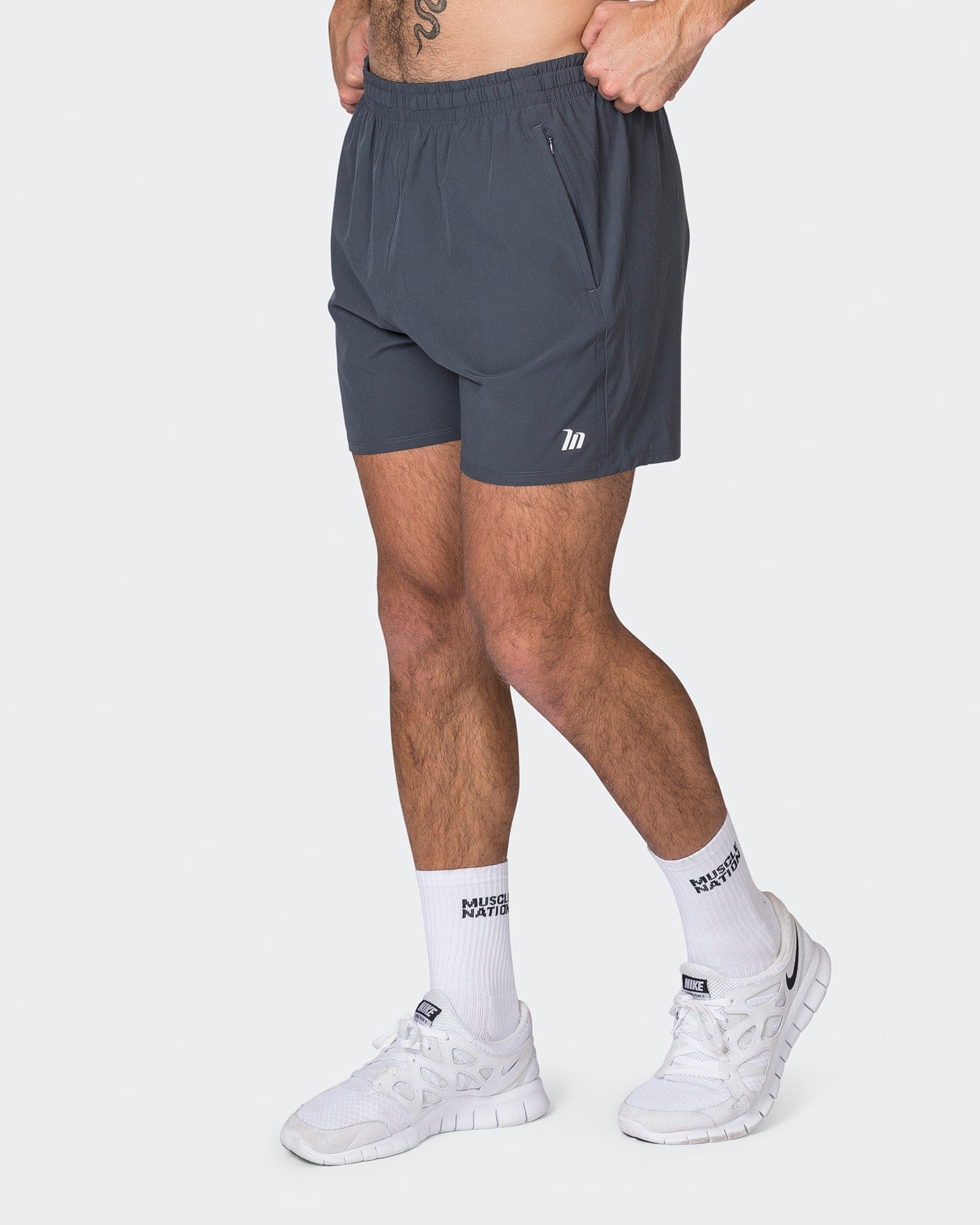 New Heights 4" Shorts Thunder - Muscle Nation men's gym shorts