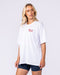 Meowdy Partner Oversized Tee White - Muscle Nation women's gym tee, view 5