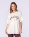MN Saloon Oversized Tee Travertine - Muscle Nation women's gym tee