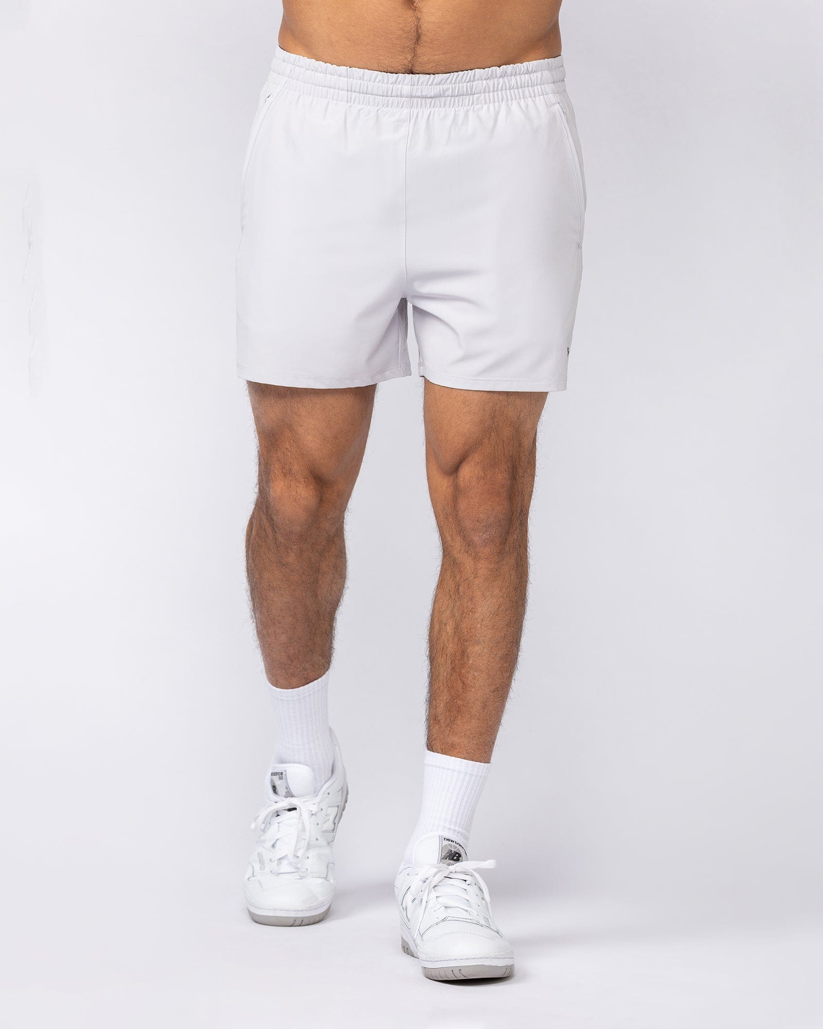New Heights 4" Shorts Ice Grey - Muscle Nation men's gym shorts, view 2