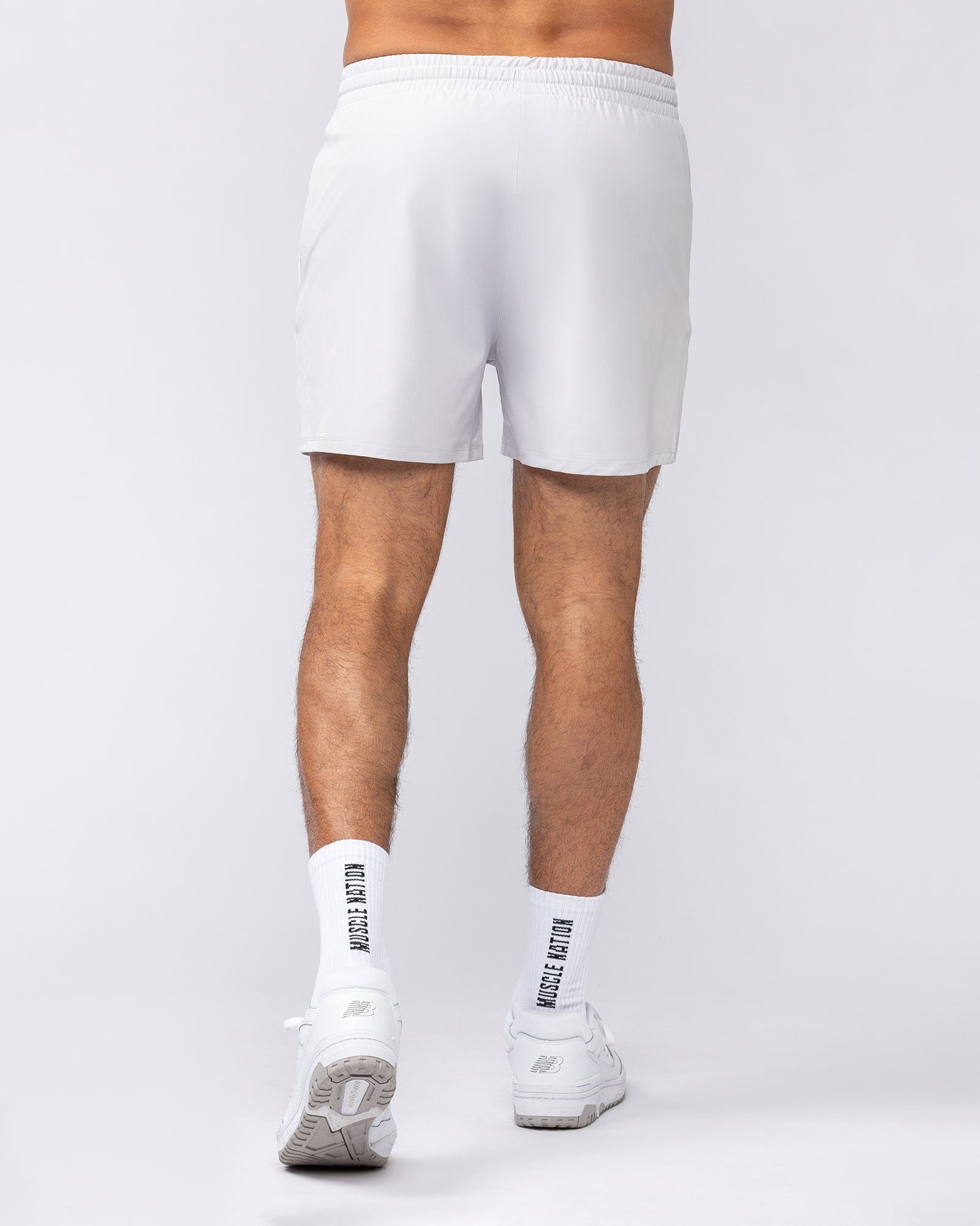 New Heights 4" Shorts Ice Grey - Muscle Nation men's gym shorts, view 5