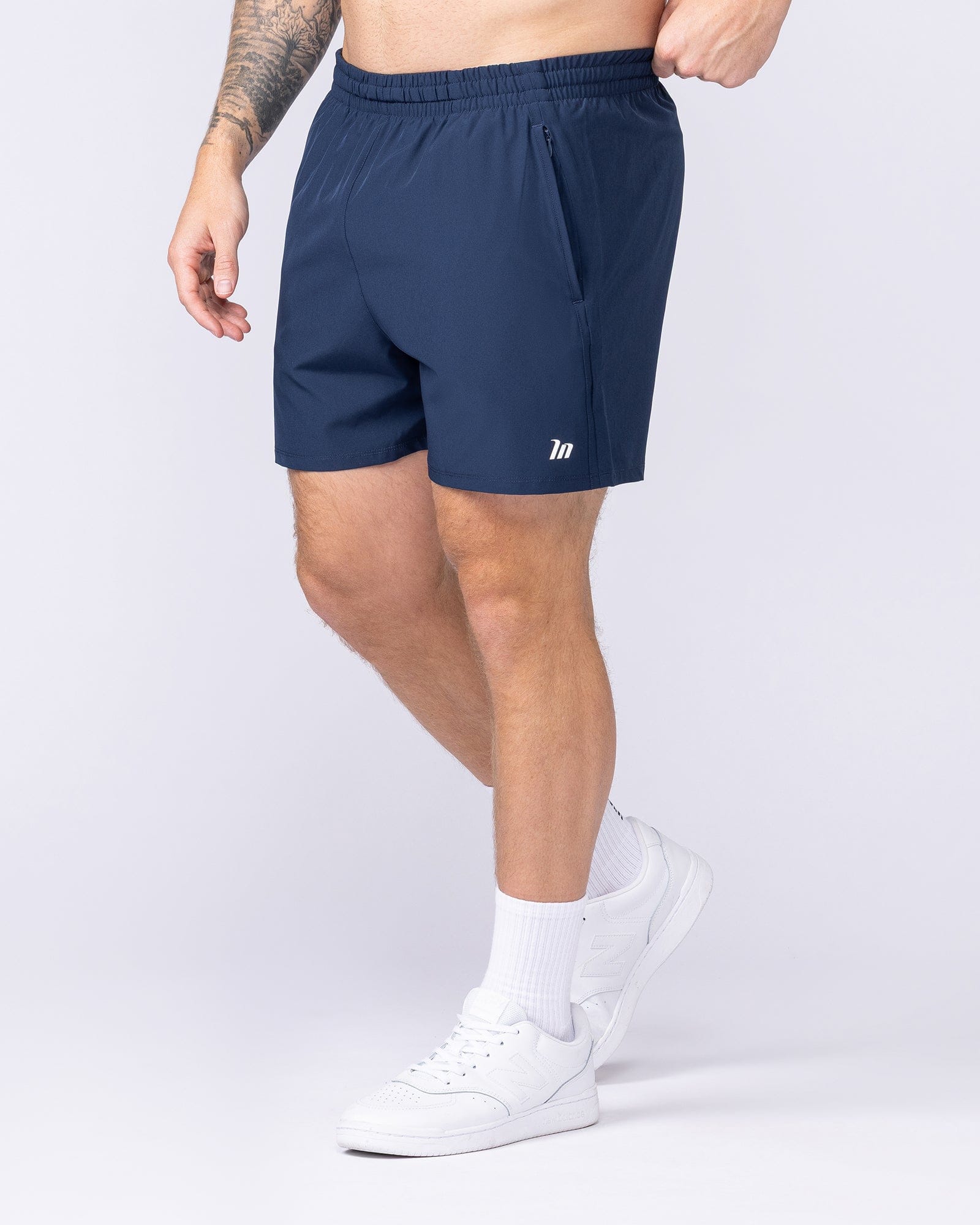 New Heights 4" Shorts Navy - Muscle Nation men's gym shorts