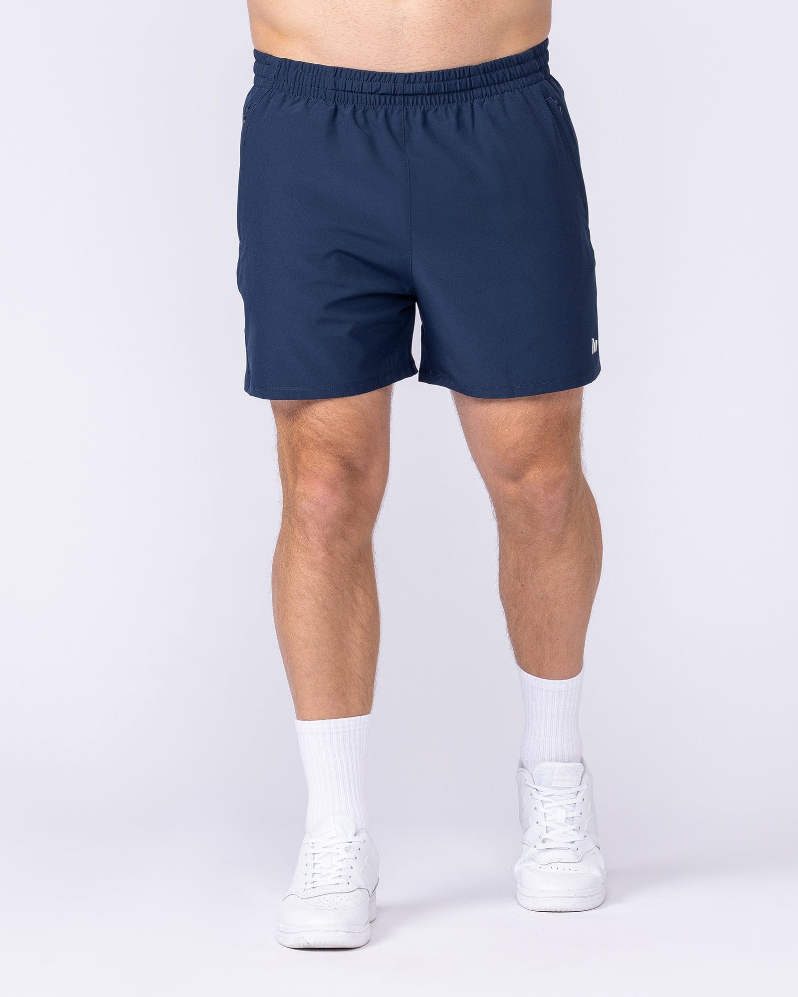 New Heights 4" Shorts Navy - Muscle Nation men's gym shorts, view 3