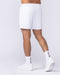 New Heights 4" Shorts White - Muscle Nation men's gym shorts, view 3