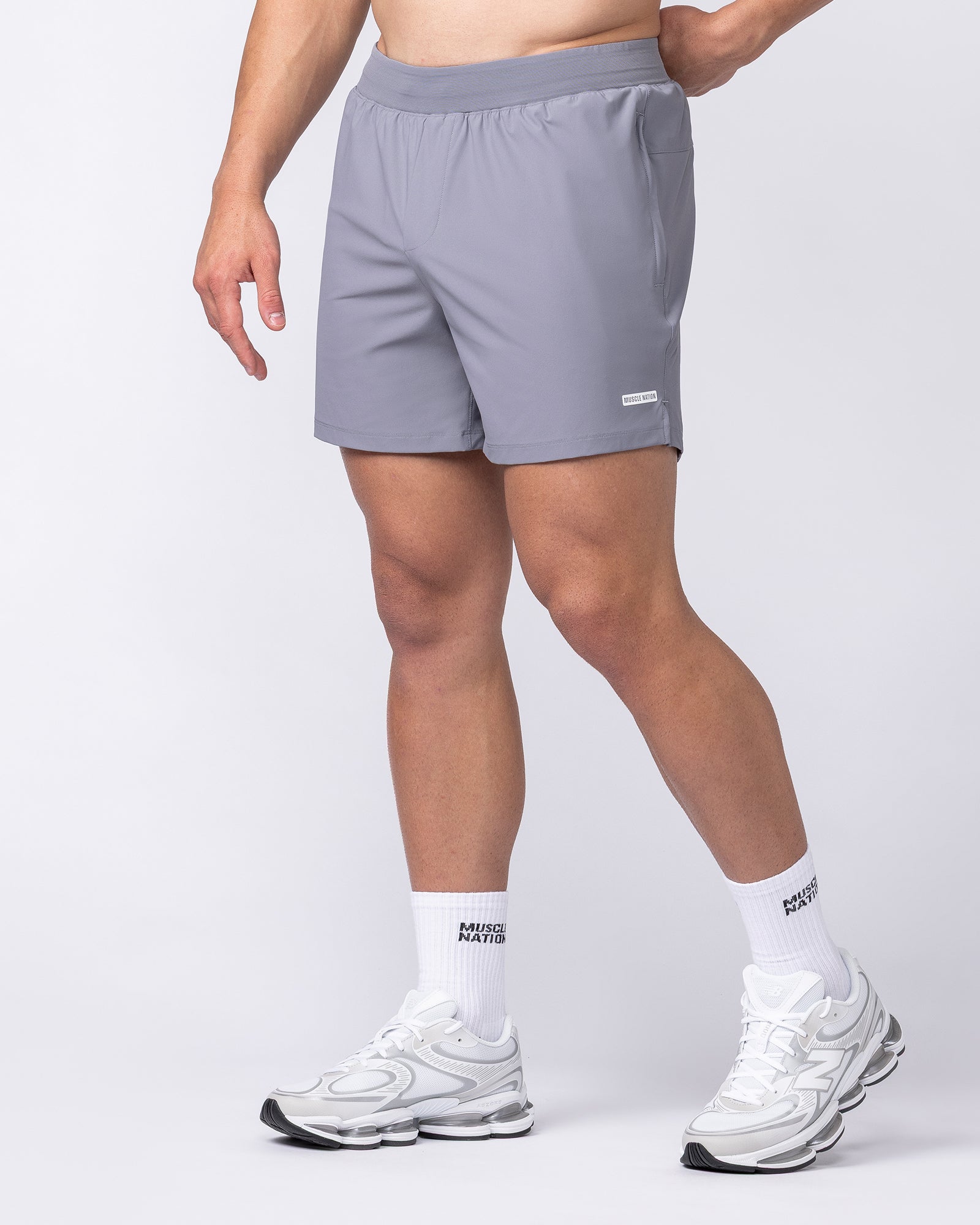 On Repeat Training 5" Shorts - Cement