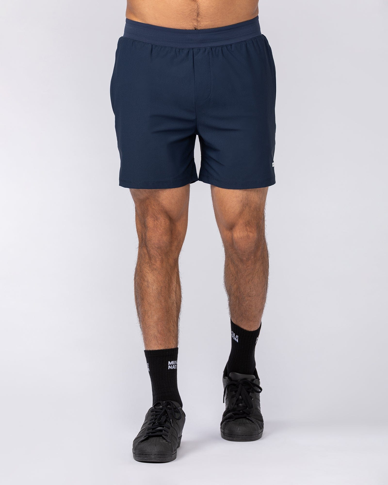 On Repeat Training 5" Shorts Navy - Muscle Nation men's gym shorts, view 3