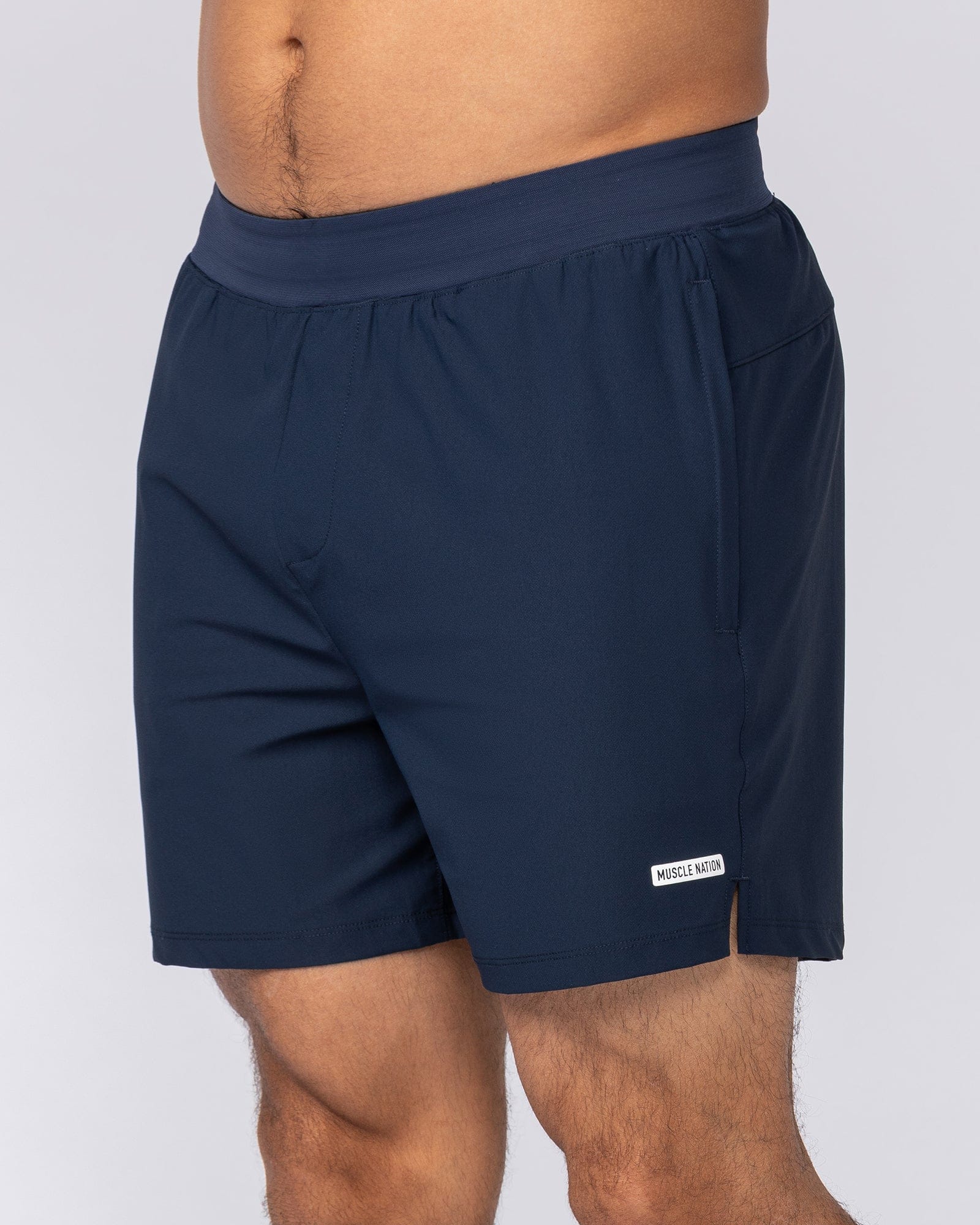 On Repeat Training 5" Shorts Navy - Muscle Nation men's gym shorts