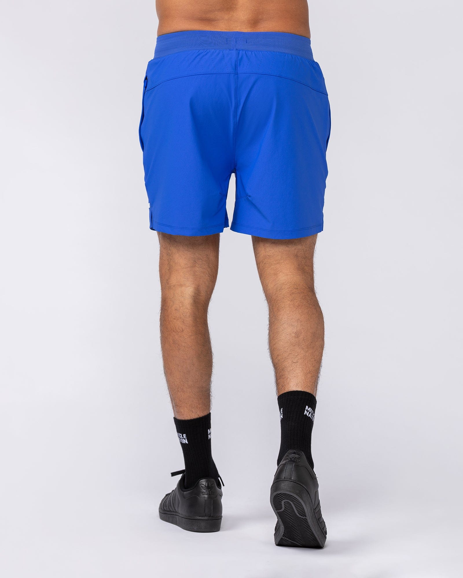 On Repeat Training 5" Shorts Power Blue - Muscle Nation men's gym shorts, view 5
