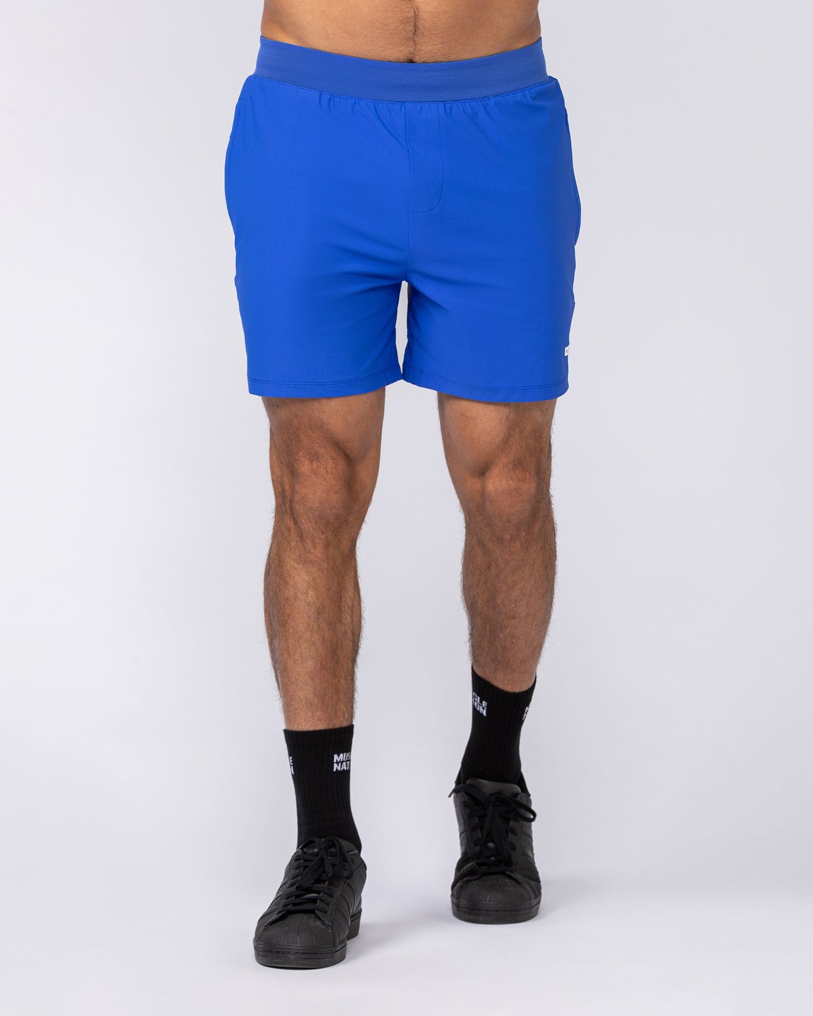 On Repeat Training 5" Shorts Power Blue - Muscle Nation men's gym shorts, view 3