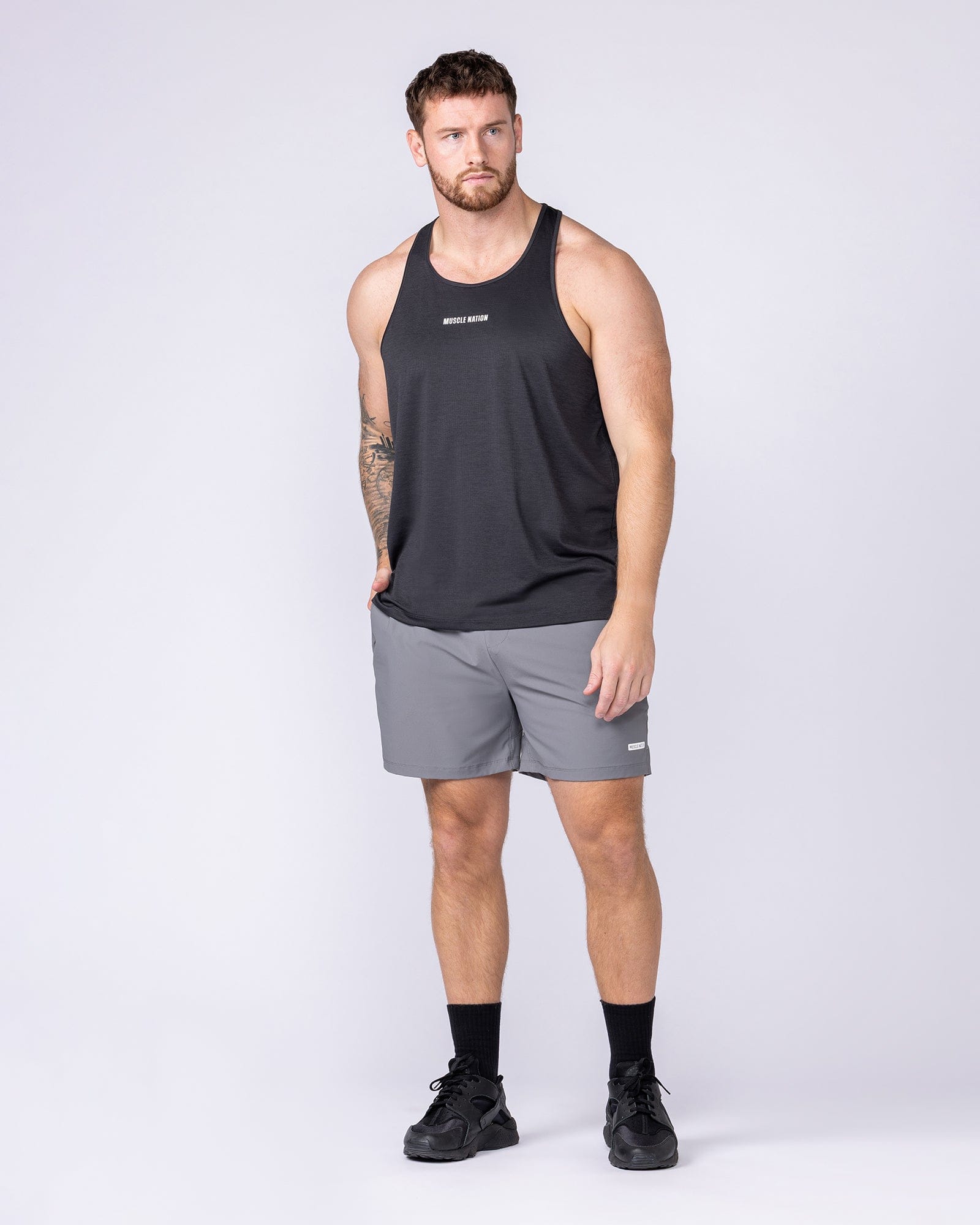 On Repeat Training 5" Shorts Tornado - Muscle Nation men's gym shorts, view 6
