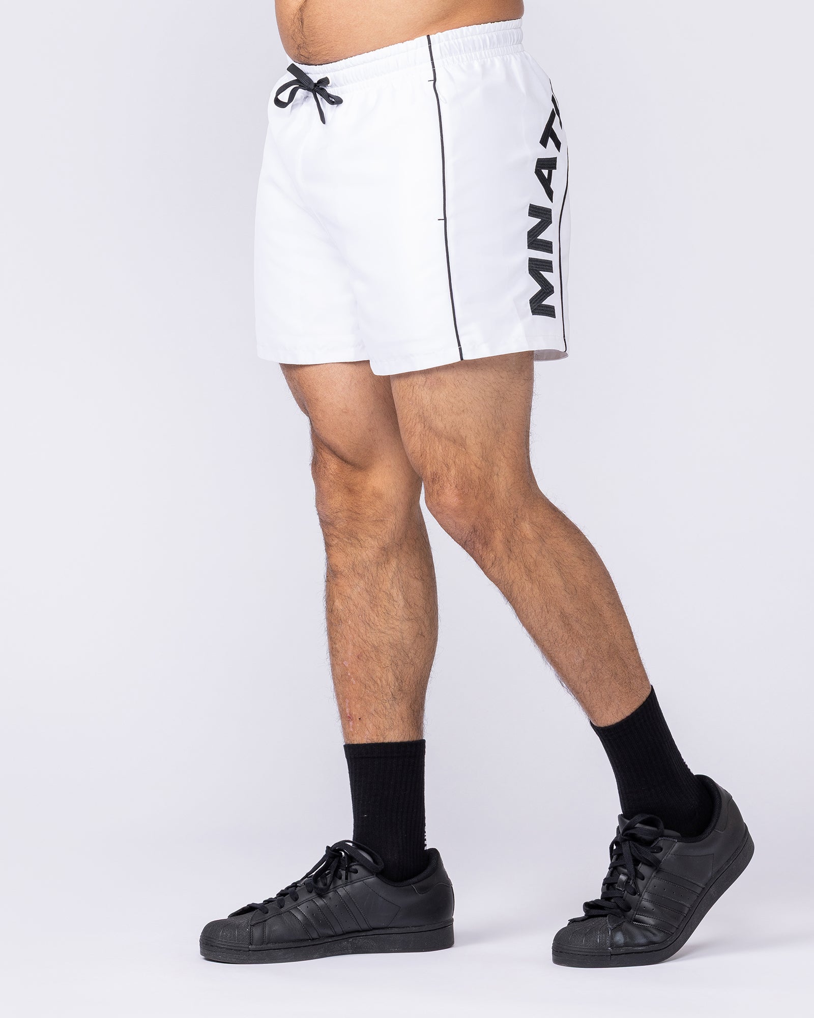 Overdrive 4" Shorts White - Muscle Nation men's gym shorts, view 2