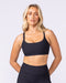 Pace It Rib Bra Black - Muscle Nation women's sports bra
