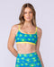 Pace It Rib Bra Malibu Petals - Muscle Nation women's sports bra, view 3