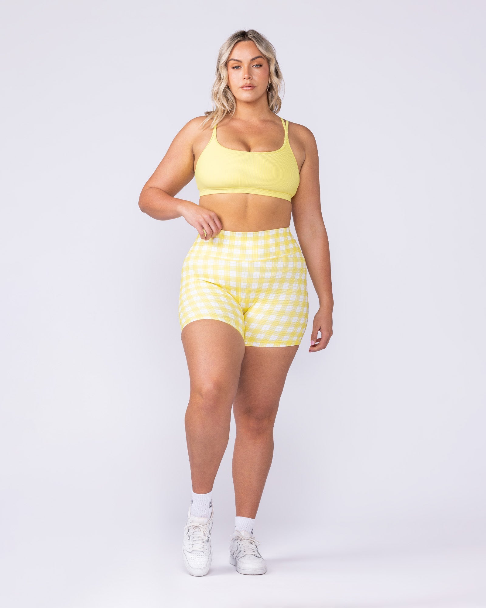 Pace It Rib Bra Sunshine - Muscle Nation women's sports bra, view 5