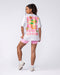 Peach Nation Oversized Tee - Snow Grey Marl