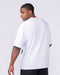 Push The Limits Oversized Tee White - Muscle Nation men's gym tee, view 2