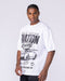 Push The Limits Oversized Tee White - Muscle Nation men's gym tee, view 4
