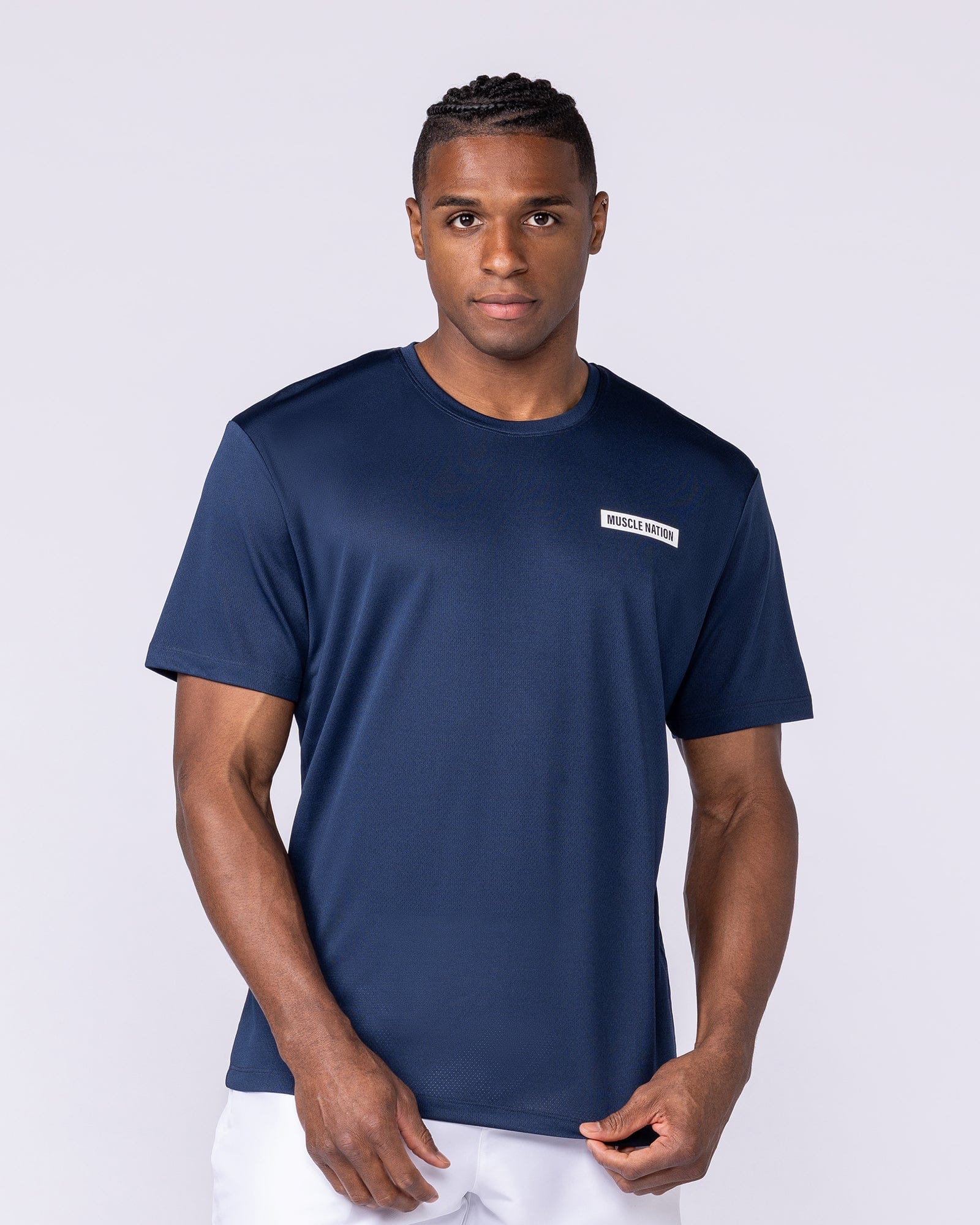 Relaxed Active Tee in Navy - Muscle Nation men's training tee