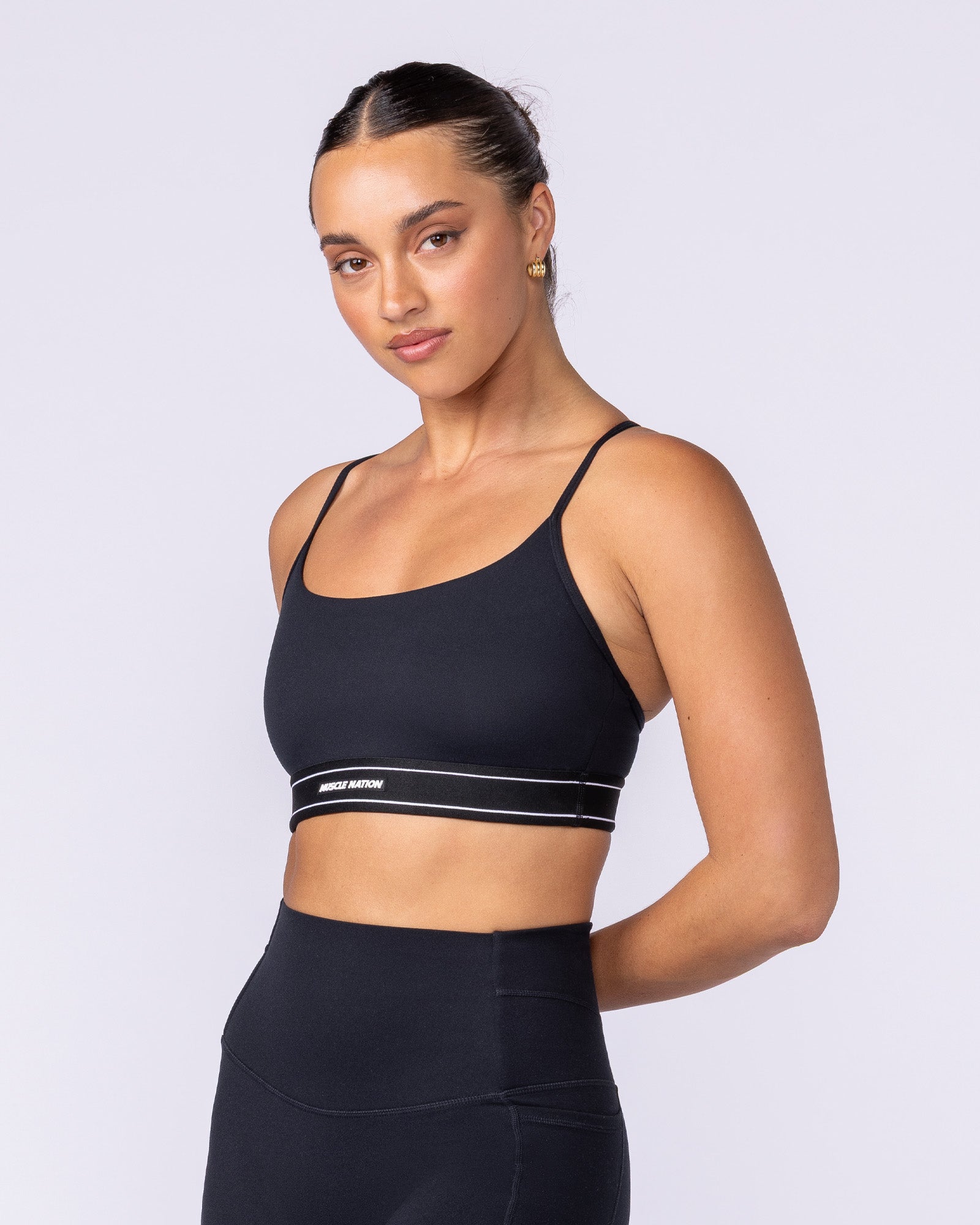 Relay Bra Black - Muscle Nation women's sports bra, view 4