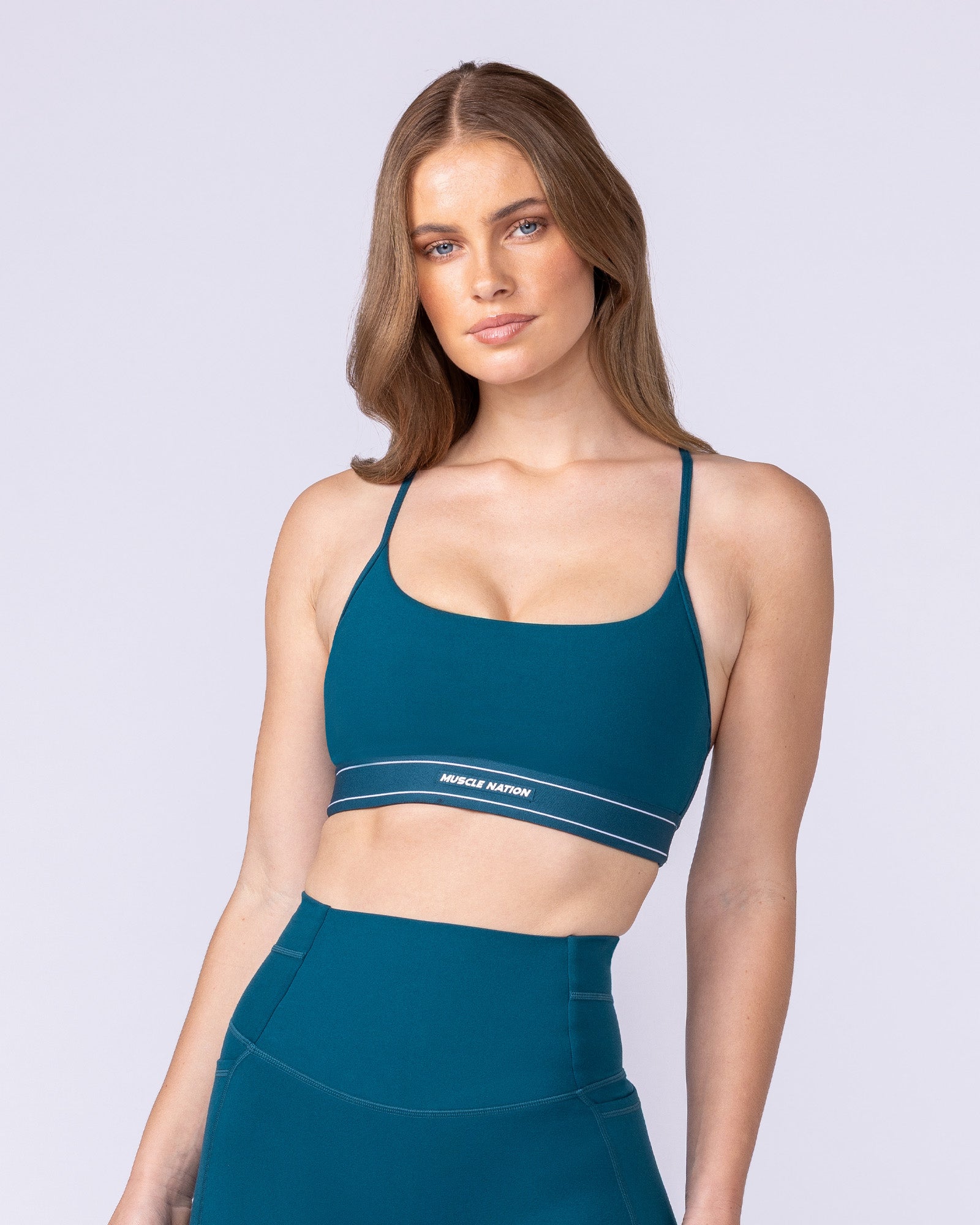 Relay Bra Dark Marine - Muscle Nation women's sports bra, view 3