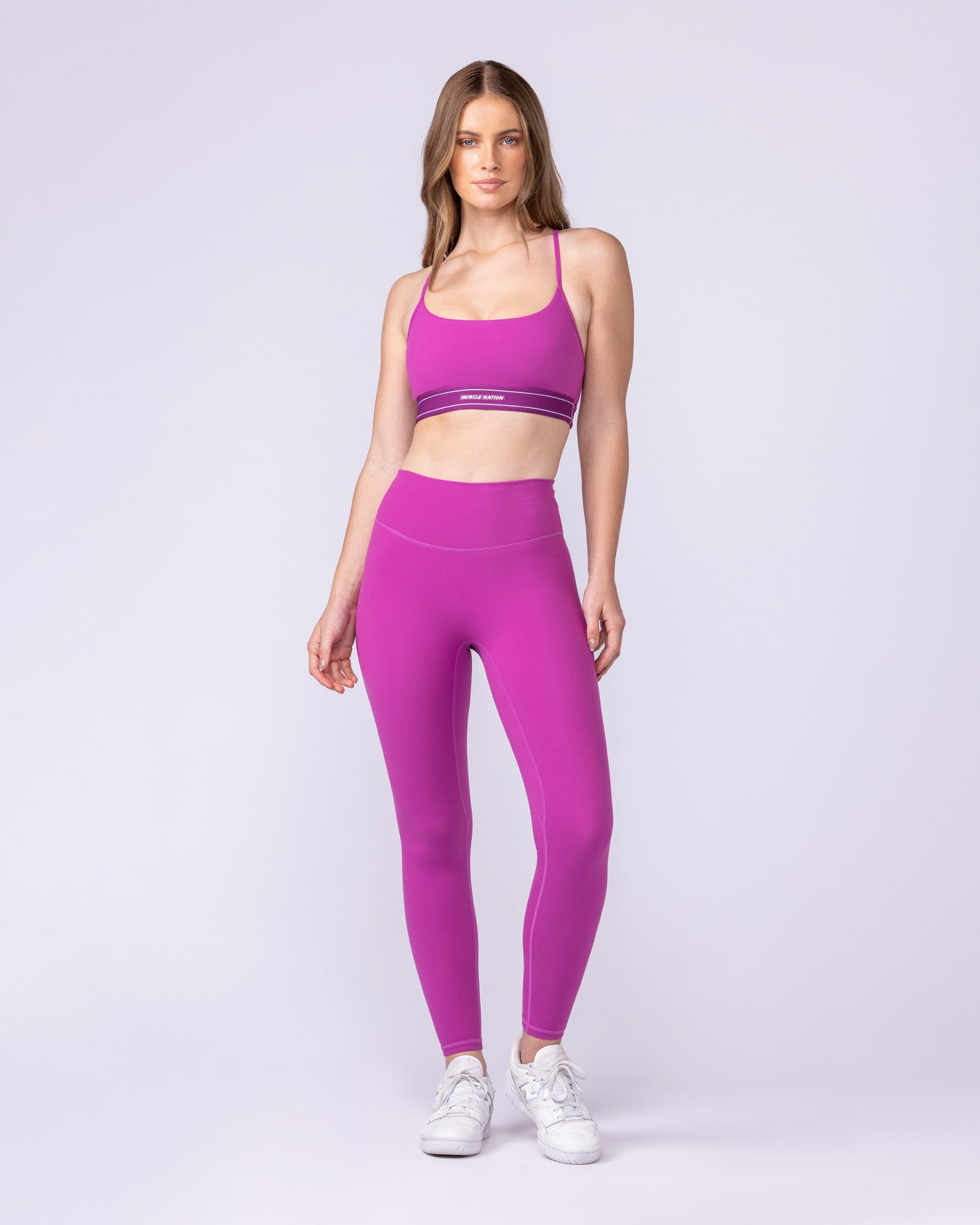 Relay Bra Radiant Orchid - Muscle Nation women's sports bra, view 5