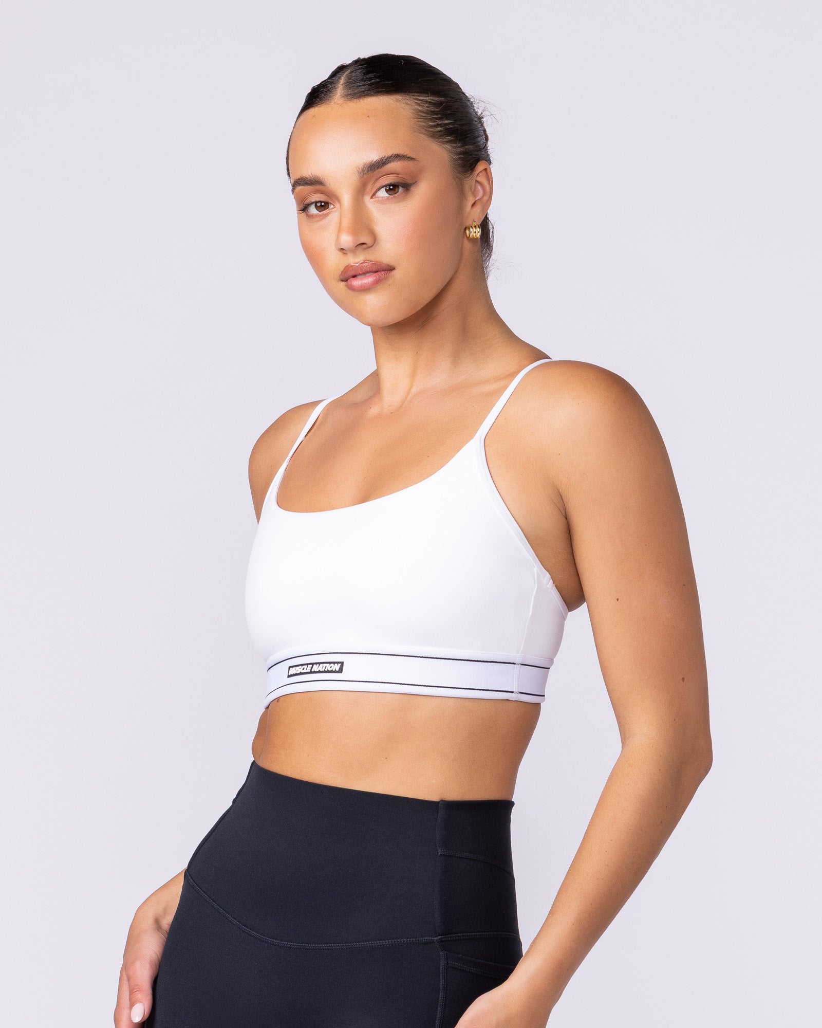 Relay Bra White - Muscle Nation women's sports bra, view 3
