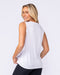 Results Drop Arm Tank White - Muscle Nation women's tank top, view 2