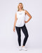 Results Drop Arm Tank White - Muscle Nation women's tank top, view 5