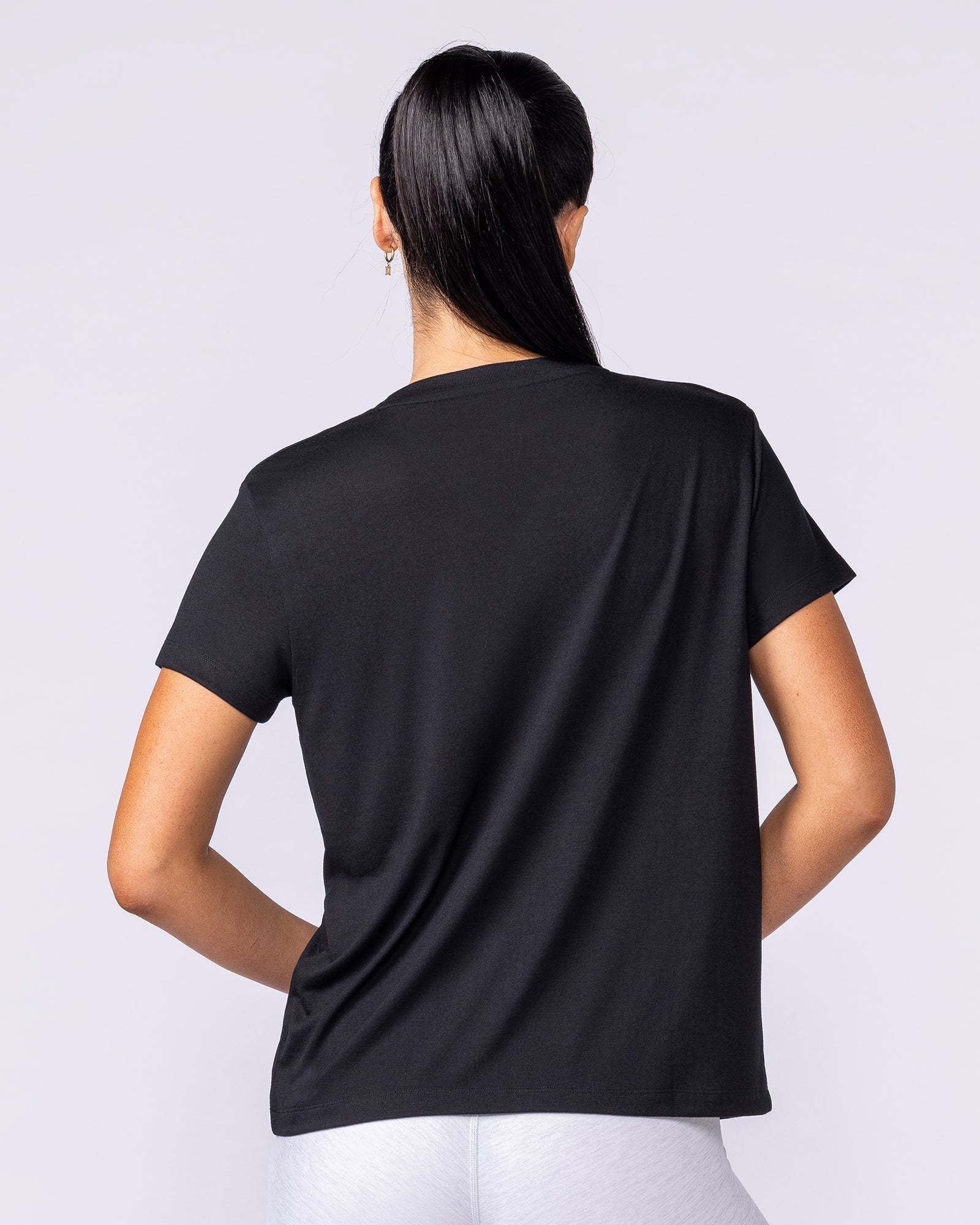 Results Training Tee Black - Muscle Nation women's top, view 4