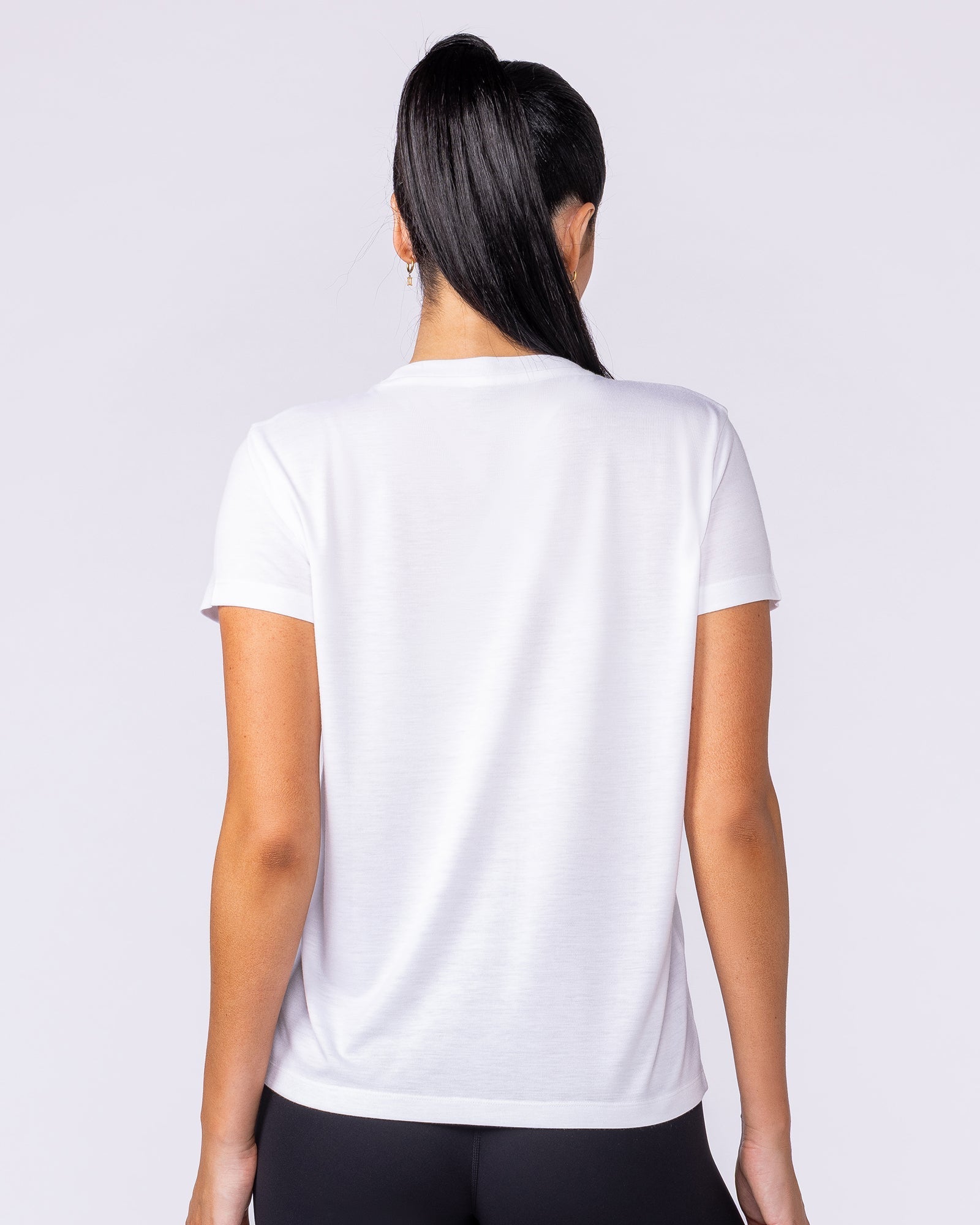 Results Training Tee White - Muscle Nation women's top, view 4