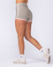 Retro Rib Shorty Shorts - Oat / White