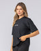 Rib Boxy Training Tee Black - Muscle Nation women's gym tee, view 2
