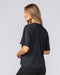 Rib Boxy Training Tee Black - Muscle Nation women's gym tee, view 3