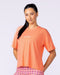 Rib Boxy Training Tee Peachy - Muscle Nation women's top, view 3
