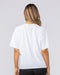 Rib Boxy Training Tee White - Muscle Nation women's gym tee, view 4
