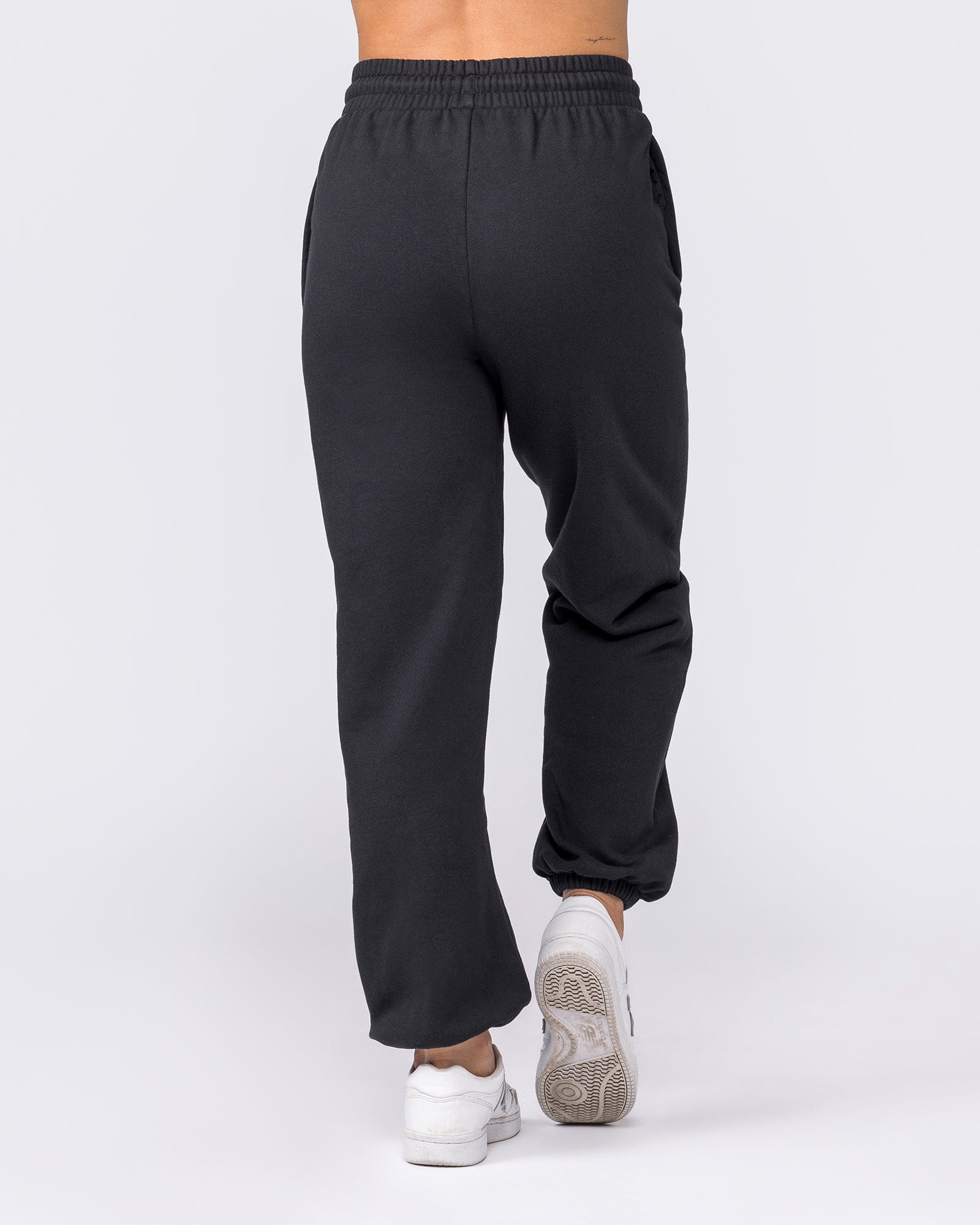 Routine Slouchy Trackies Black - Muscle Nation women's trackpants, view 6