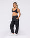 Routine Slouchy Trackies Black - Muscle Nation women's trackpants, view 8
