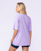 Sardina Oversized Vintage Tee Washed Iris - Muscle Nation women's gym tee, view 2