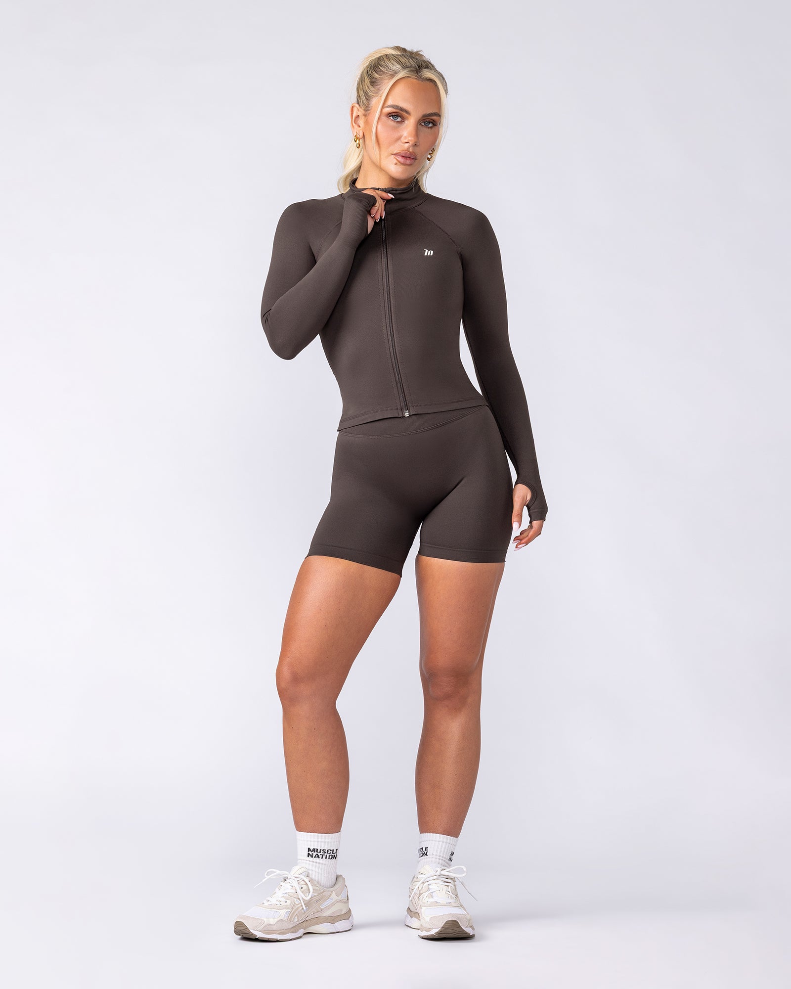 Sculpt Seamless Cropped Jacket - Cocoa
