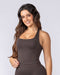 Sculpt Seamless Halter Bra Tank - Cocoa