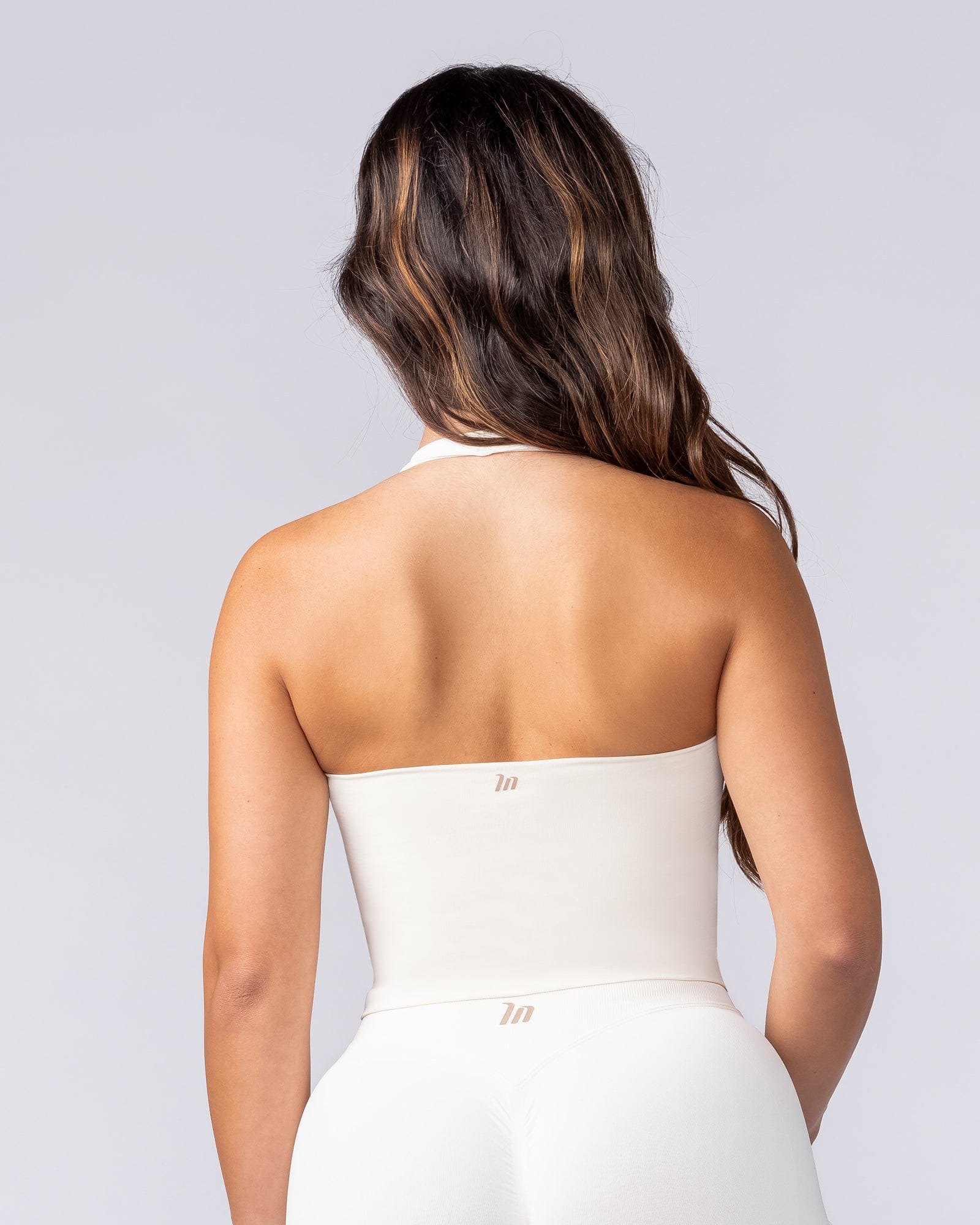 Sculpt Seamless Halter Bra Tank - Travertine