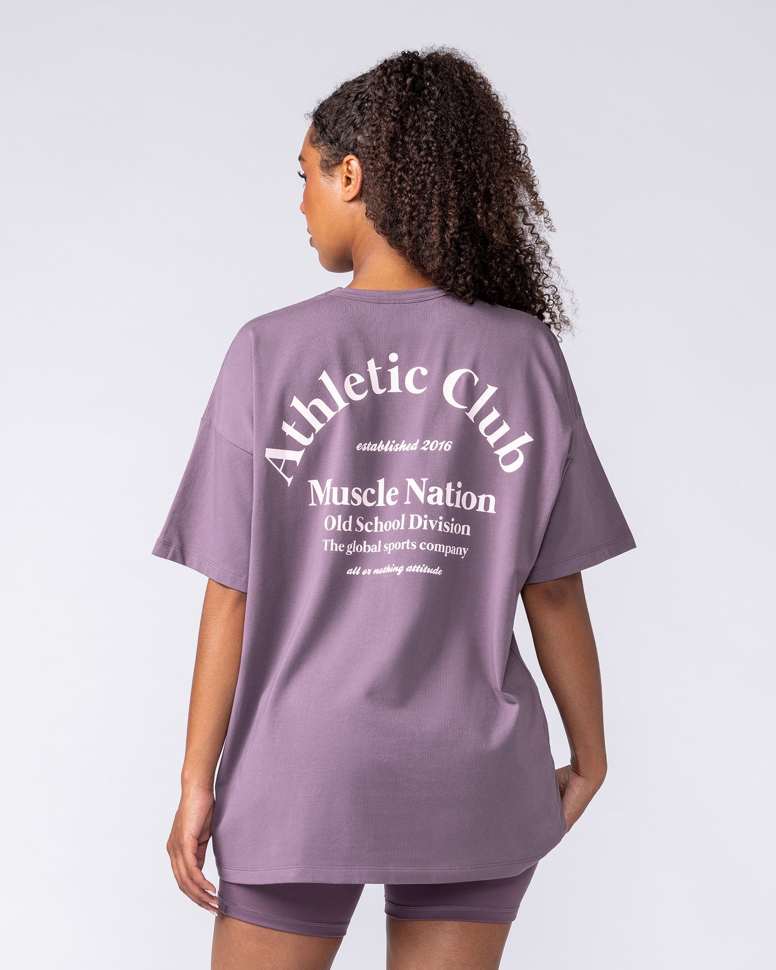 Sports Division Oversized Tee - Dark Thistle