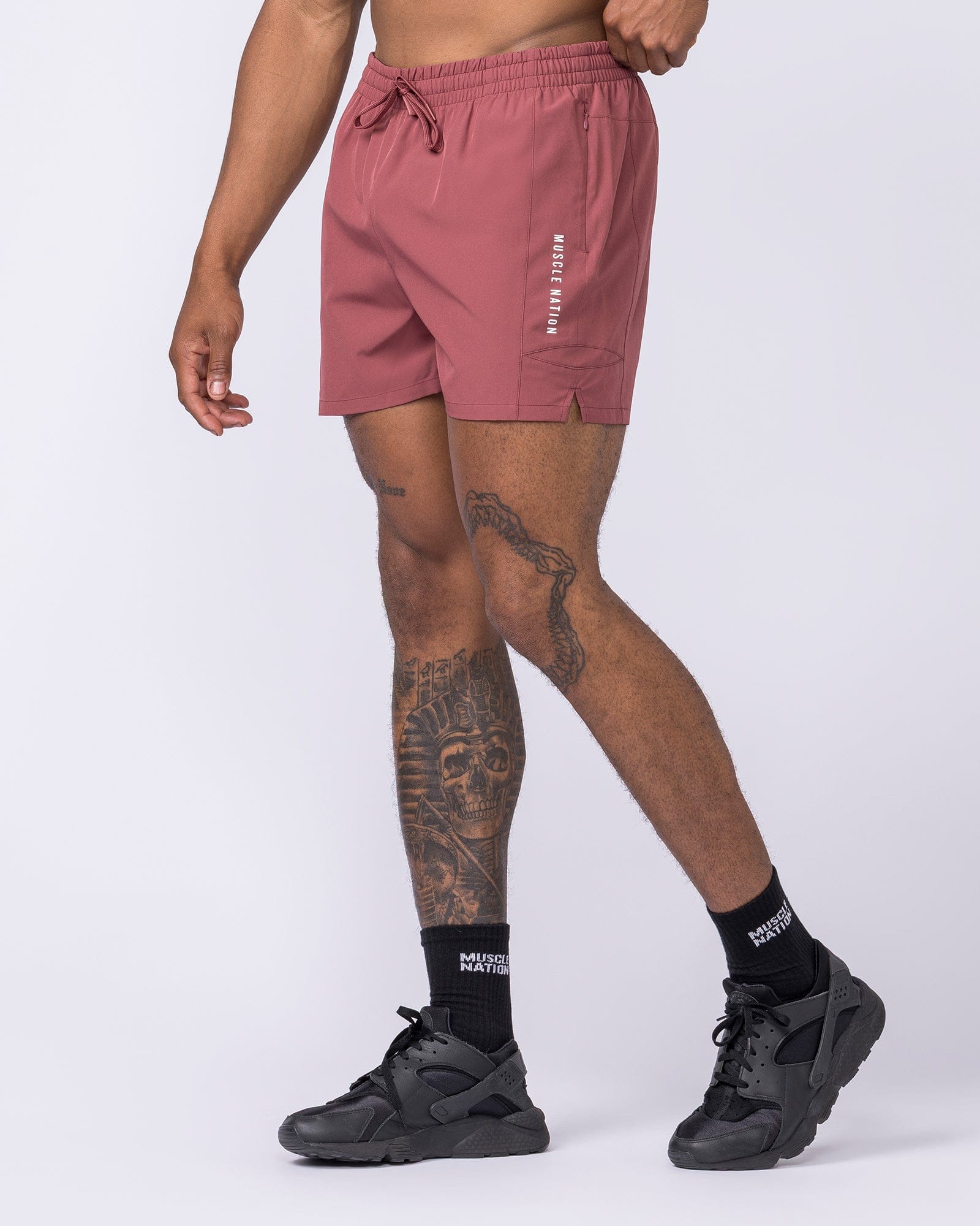 Streamline Training 3" Shorts Rust - Muscle Nation men's gym shorts, view 2