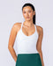 Stunner Rib Bra Tank White - Muscle Nation women's tank top