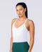 Stunner Rib Bra Tank White - Muscle Nation women's tank top, view 3