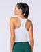 Stunner Rib Bra Tank White - Muscle Nation women's tank top, view 4